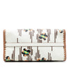 Prada City Calf Trimmed Madras Floral Print Paradigme Whipstitch Satchel Secondhand