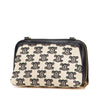 Celine Triomphe Emroidered Canvas Clutch On Chain Secondhand