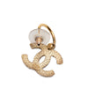 Chanel CC Gold Plated Enamel Drop Push Back Earrings Secondhand