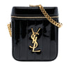 Saint Laurent Matelasse Patent Monogram Vicky Vanity Bag Secondhand