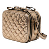 Valentino Metallic Wrinkled Lambskin Rockstud Spike Double Zip Camera Bag Secondhand