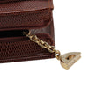 Ferragamo Lizard Embossed Leather Vara Coin Pouch Secondhand