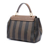 Fendi Pequin Coated Canvas and Leather Silvana Satchel Secondhand