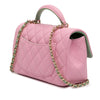 Chanel Mini Rectangular Bicolor Quilted Lambskin Top Handle Flap Secondhand