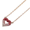 Louis Vuitton Gold Plated Crystal Heart Necklace Secondhand