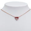 Louis Vuitton Gold Plated Crystal Heart Necklace Secondhand