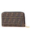 Fendi Zucca Coated Canvas Zip Around Long Wallet Secondhand