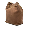 Chanel Small CC Quilted Suede On My Shoulder Drawstring Bucket Bag Secondhand