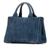 Prada Small Denim Canapa Bijoux Satchel Secondhand