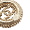 Chanel Gold Plated CC Twisted Round Push Back Earrings Secondhand