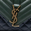 Saint Laurent Medium Tricolor Sheepskin Triquilt Monogram College Bag Secondhand