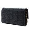Dior Patent and Lambskin Cannage Lady Dior Wallet On Chain Secondhand