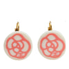 Chanel Resin Camellia Clip-On Drop Earrings Secondhand