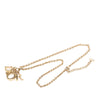 Dior Gold Plated Logo Pendant Necklace Secondhand