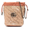 Gucci Small GG Marmont Sequined Diagonal Matelasse Leather Bucket Bag Secondhand