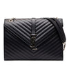 Saint Laurent Large Calfskin Chevron Monogram Envelope Bag Secondhand