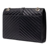 Saint Laurent Large Calfskin Chevron Monogram Envelope Bag Secondhand