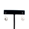 Dior Palladium Plated Logo Drop Earrings Secondhand