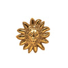 Chanel CC Gold Plated Lion Head Sun Brooch Secondhand