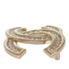 Chanel CC Gold Plated Rhinestone Brooch Secondhand