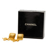 Chanel Gold Plated Bow Drop Clip on Earrings Secondhand