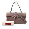 Valentino Small Leather Rockstud Single Handle Flap Secondhand