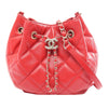 Chanel Mini Lambskin CC Dweller Drawstring Bucket Bag Secondhand