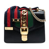 Gucci Mini Calfskin Web Sylvie Chain Satchel Secondhand