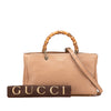 Gucci Medium Calfskin Bamboo Shopper Satchel Secondhand