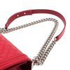 Chanel Old Medium Quilted Patent Acrylic Boy Flap Secondhand