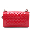 Chanel Old Medium Quilted Patent Acrylic Boy Flap Secondhand