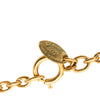 Chanel CC Gold Plated Sunburst Medallion Pendant Necklace Secondhand