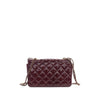 Chanel Quilted Patent and Goatskin CC Eyelet Wallet On Chain Secondhand