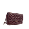 Chanel Quilted Patent and Goatskin CC Eyelet Wallet On Chain Secondhand