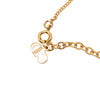 Dior Gold Plated CD Logo Oval Pendant Necklace Secondhand