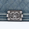 Chanel Large Quilted Denim Boy Flap Secondhand