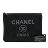 Chanel Medium Straw Deauville O Case Clutch Secondhand