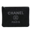 Chanel Medium Straw Deauville O Case Clutch Secondhand