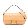 Fendi Zucca Embossed Leather Baguette Satchel Secondhand