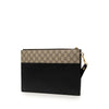 Gucci GG Supreme and Calfskin Cut Out Interlocking G Clutch Secondhand