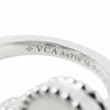 Van Cleef and Arpels 18K White Gold and Mother of Pearl Magic Alhambra Between the Finger Ring Secondhand