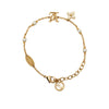 Louis Vuitton Gold Plated Faux Pearl LV Floragram Bracelet Secondhand