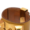 Hermès Leather and Gold Plated Collier de Chien Bracelet T3 Secondhand