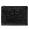 Saint Laurent Croc Embossed Leather Monogram iPad Case Secondhand