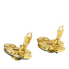 Chanel CC Gold Plated Gripoix Faux Pearl Clip On Earrings Secondhand