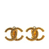 Chanel Gold Plated CC Clip On Earrings Secondhand