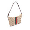 Gucci Small GG Canvas Web Lunetta Satchel Secondhand