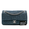 Chanel Large Embroidered Denim Camellia Flap Secondhand