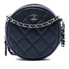 Chanel CC Quilted Caviar Round Crossbody Secondhand
