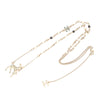 Chanel CC Gold Plated Faux Pearl and Rhinestone Deer Pendant Necklace Secondhand